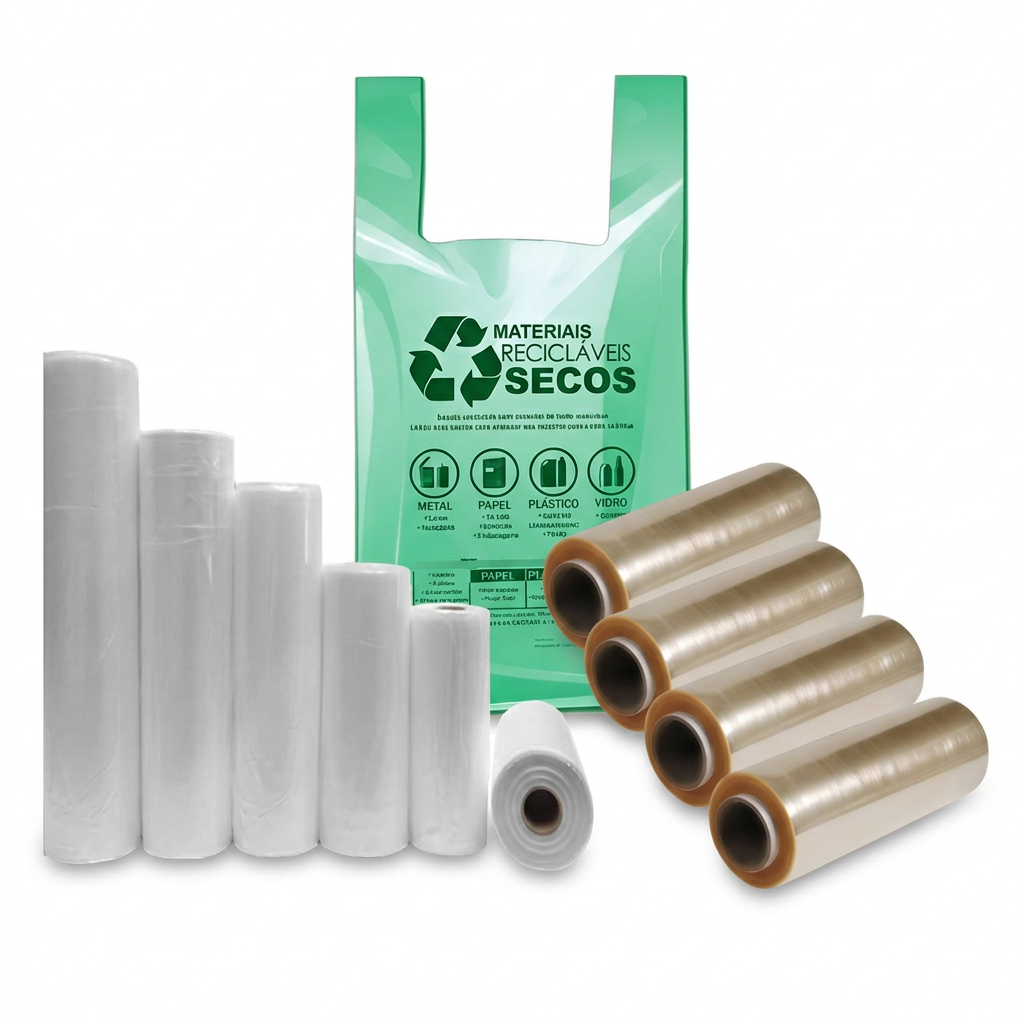 Sacos, sacolas e bobinas